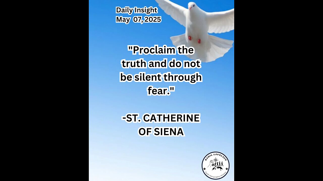 Daily Insight May 07, 2025 #faith #Saints #Insight