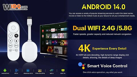 🖥️ Ultra-Smart WiFi6 Android 14 TV Stick 📡