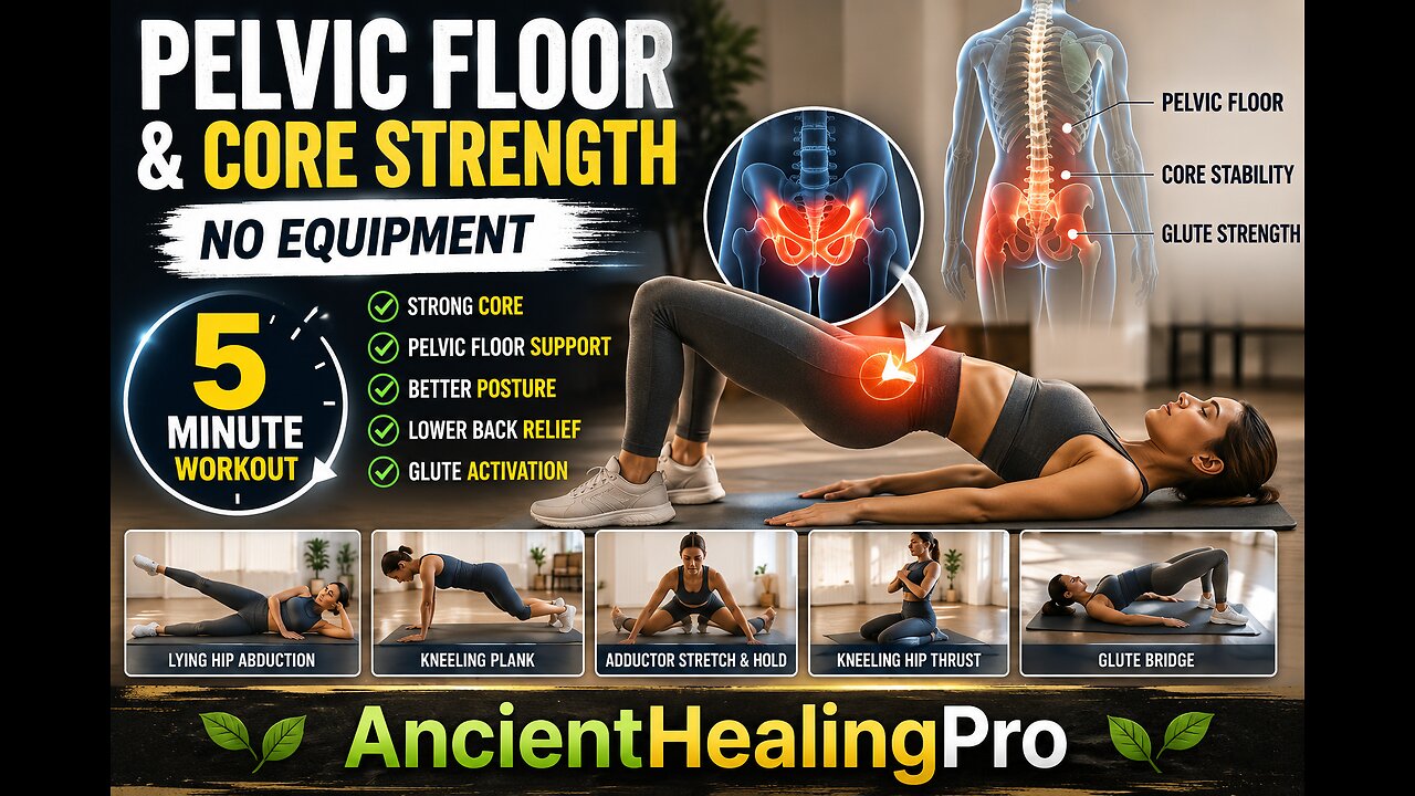 5-Minute Pelvic Floor & Core Workout | Strengthen Your Core, Fix Posture & Relieve Back Pain