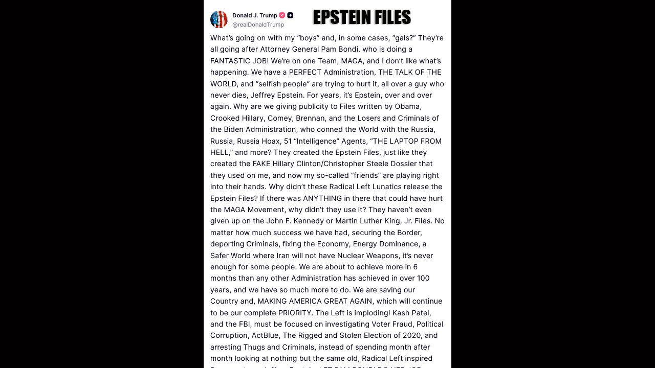 Trump Drops New Track “Epstein Files”: A Mic Drop on Media Obsession and Deep State Distractions