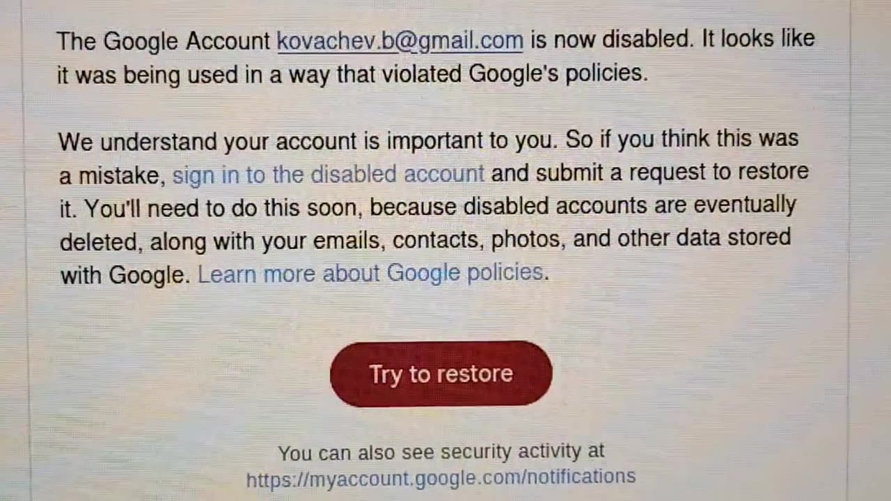 GOOGLE BLOCKED ME AGAIN! TWICE! Nov 13 2025