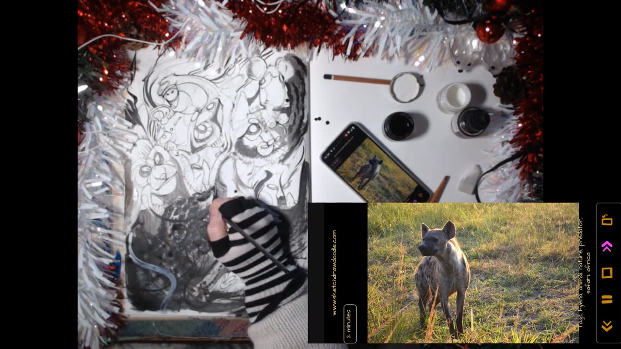 SketchDrawDoodle Christmas Challenge Day 8.