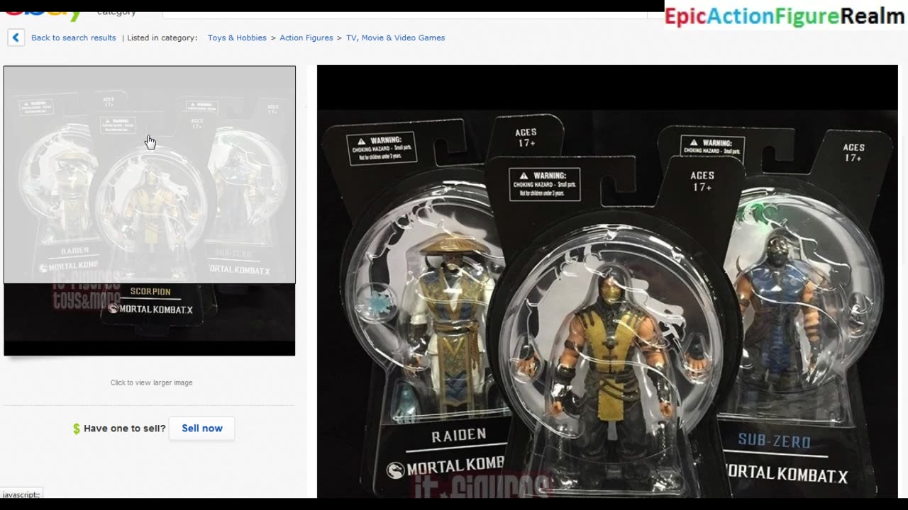 Searching For Stellar Deals For Mortal Kombat Action Figure Lots On eBay On 7-11-2015