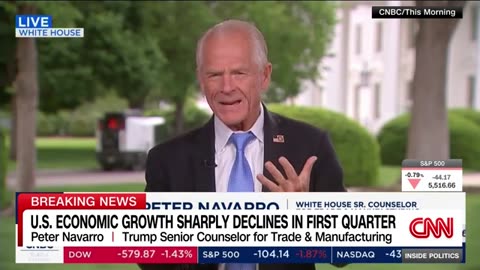 Hear Trump’s response to report showing a shrinking US economy