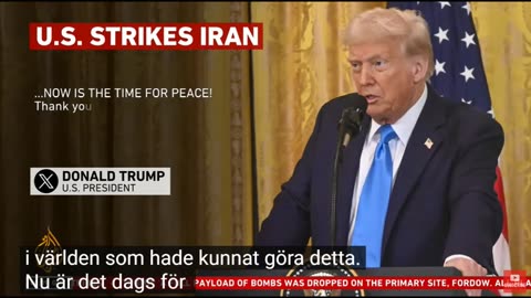 # 1492 - USA bombade Iran i natt. SVENSKTEXTAT