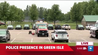 Law enforcement gathering at shooting suspect's home in MN
