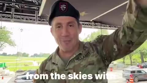 This is where President Trump is going to stand tomorrow for the military parade!