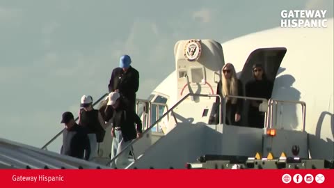 Erika Kirk and Usha Vance hold hands as they disembark Air Force Two during the Charlie Kirk attack