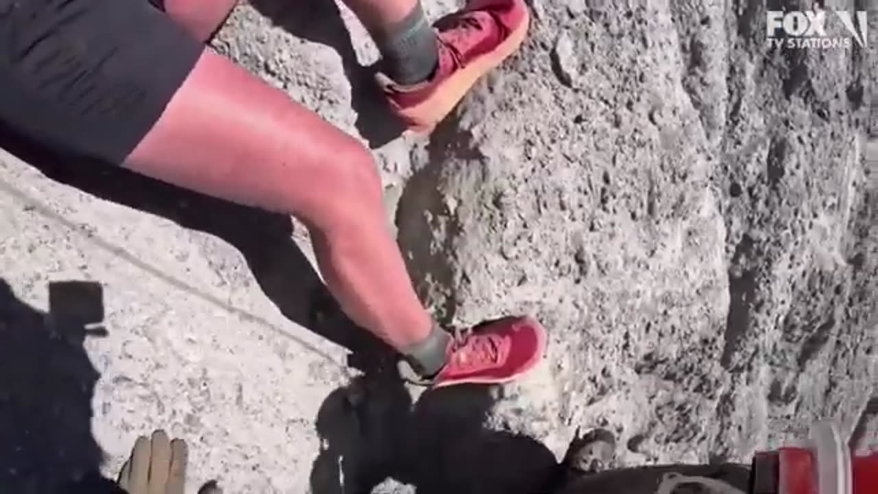 Stranded Hiker Rescued off Edge of Cliff