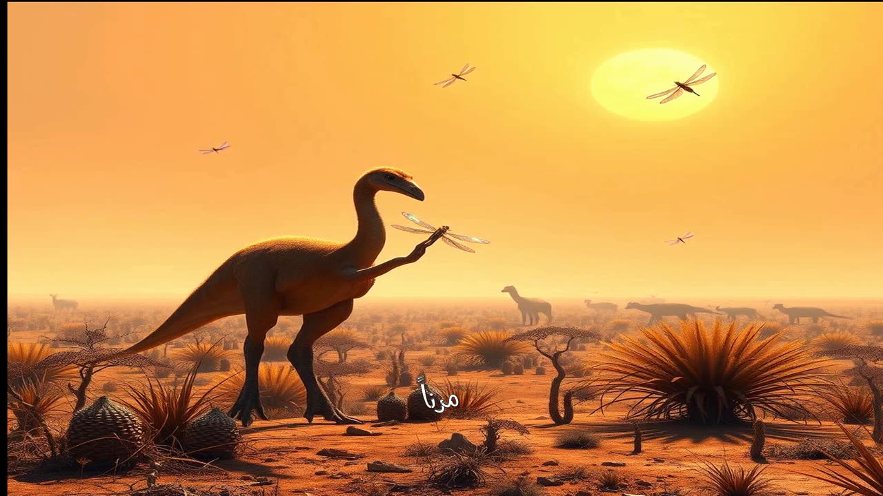 ديناصور أورنيثوميموس: سرعة الصيد! #أورنيثوميموس #ديناصورات #ماقبلالتاريخ