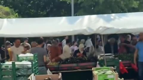 German shocked by what he sees in Berlin market.