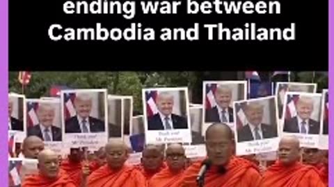 Monjes camboyanos dan las gracias al presidente Trump