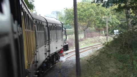 Steam Train Pulling Us Back Up Tenterden Bank Towards Tenterden UK 2022