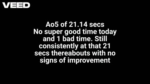 Uncle Solves Rubik's Day 16: 2 May 2025 Ao5 21.14 secs
