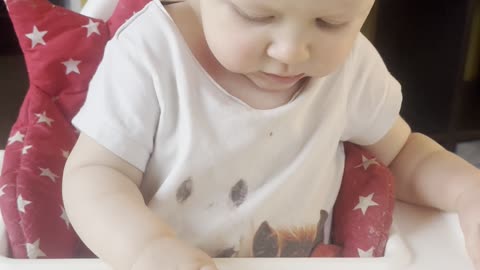 Baby Kayla Tries the Cookie She Helped Bake 🍪😍