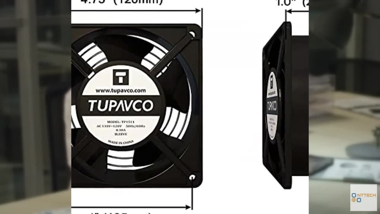 Network Cabinet Fan (Dual 2pc Kit for Server Rack Cooling) Pair of Roof Rackmoun