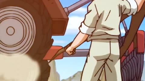 "Goku’s Epic Tree Toss: Watch the Saiyan Power Unleashed!"
