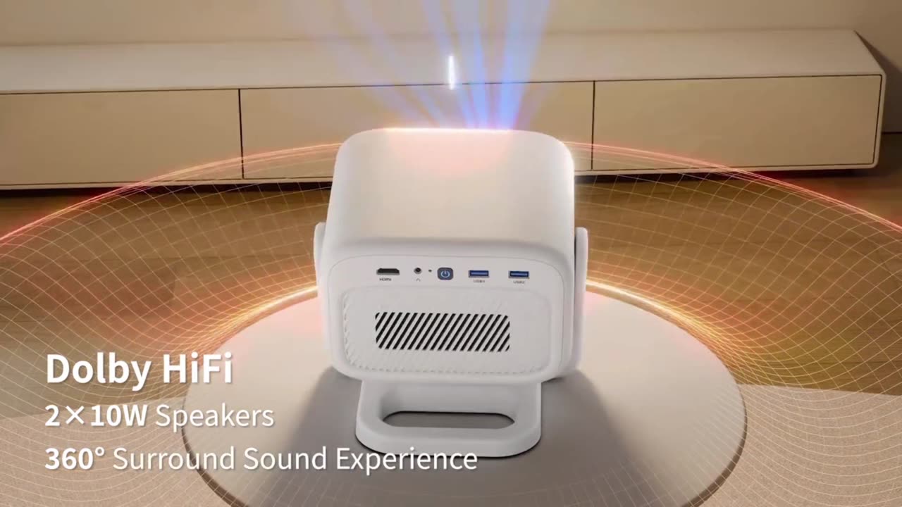 TOUMEI VISIONX Go Portable Cinematic Projector in Your Home by TOUMEI