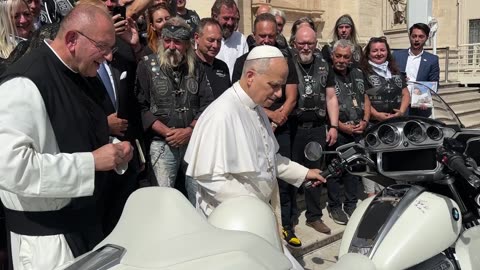 POPE LEO XIV Sits on a Motorbike!