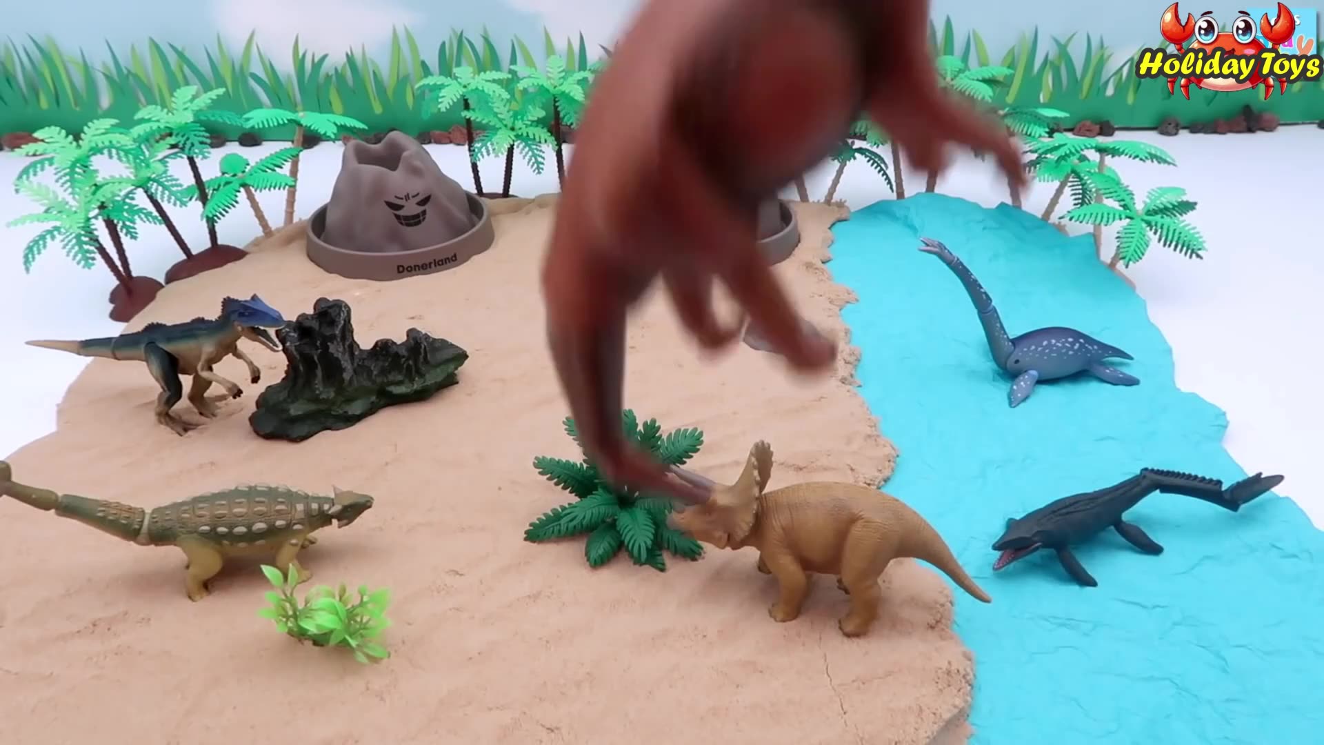 Making Volcano Out of Clay On the Beach