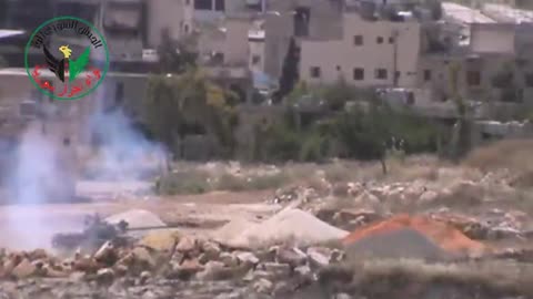 Syria War Al-Layramoun, Aleppo, Metis vs. T-55, hit (Ahrar al-Sham) 2013.05.21