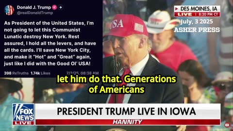 Trump SLAMS NYC Mayoral frontrunner - Zohran Commie Mamdani