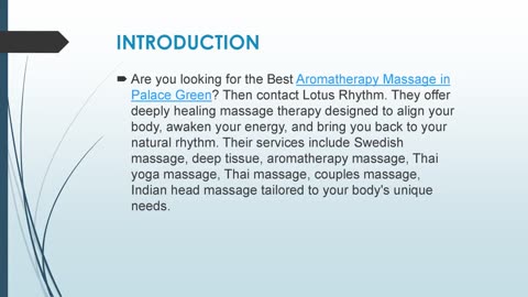 Best Aromatherapy Massage in Palace Green