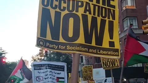 "ALL EYES ON GAZA" in New York City.