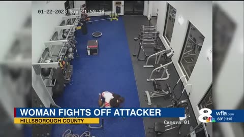 Hispanic woman fights off black attacker in Tampa gym