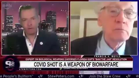 Harvard Prof. Francis Boyle who was due to give evidence against Gates, Bourla and Rutte