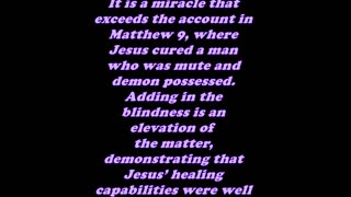 Matthew 12:22 - Daily Bible Verse Commentary