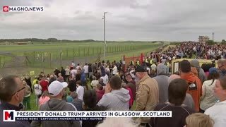 🇺🇸 President Donald Trump Welcomed by Patriots at Glasgow Airport in Scotland, UK [LIVE]