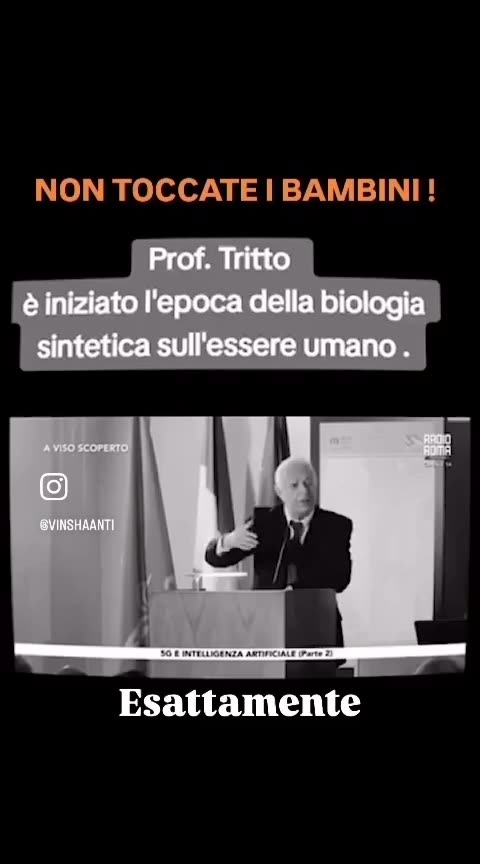 E' iniziata l'Epoca della biologia sintetica sull'essere umano (Prof. Tritto)