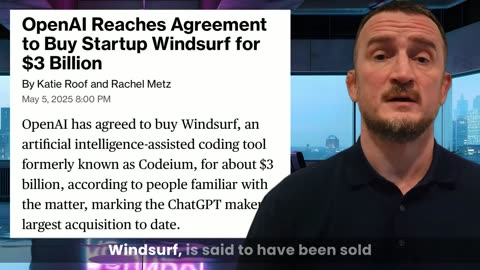 OpenAI Buy Windsurf For $3bn. Gemini 2.5 Pro Update Is #1 In Code. Turn The Whole World Into A Game!