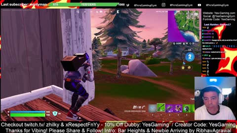 Sunny Streaming on Fortnite Daily Show with Host DjSo at YES! Gaming in Fishers