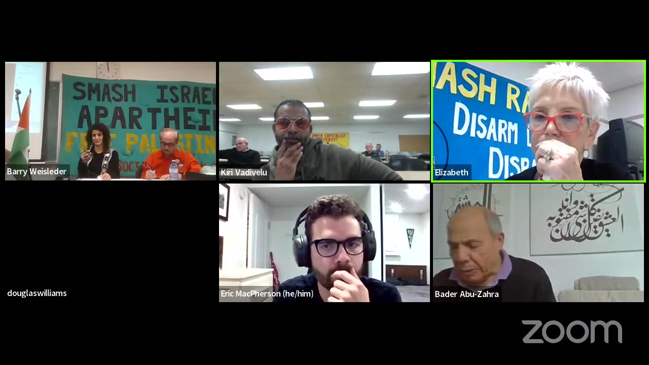 Session 1: Palestine and the Roots of Zionist Apartheid | Ghada Sasa, Barry Weisleder | Discussion