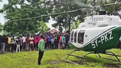 Man Grabs Helicopter for a Ride #shorts