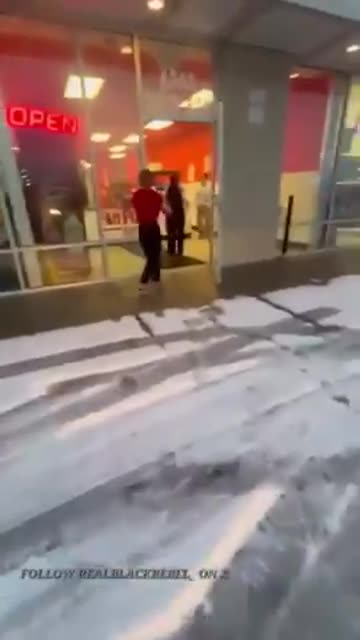 Girl defends herself after a group shows up at her job planning to jump her