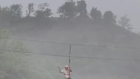 Nature zip line