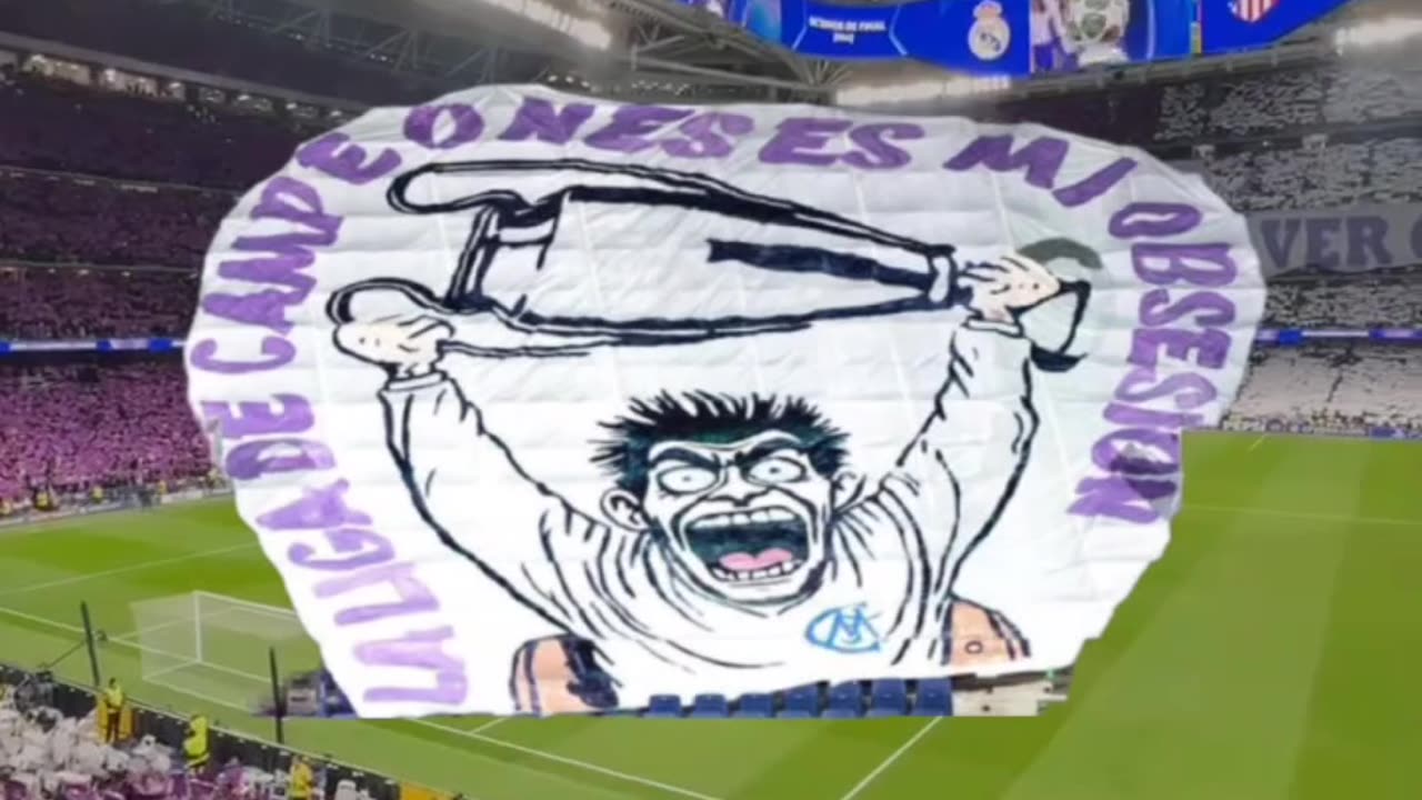 تيفو جمهور ريال مدريد في مبارة ارسنال