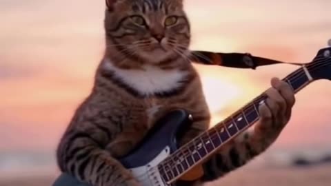 #animal #music #guitar #cat #catsoftiktok #cute #fyp