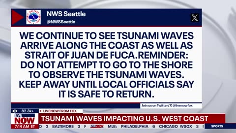 Tsunami waves impacting US shores LiveNOW from FOX