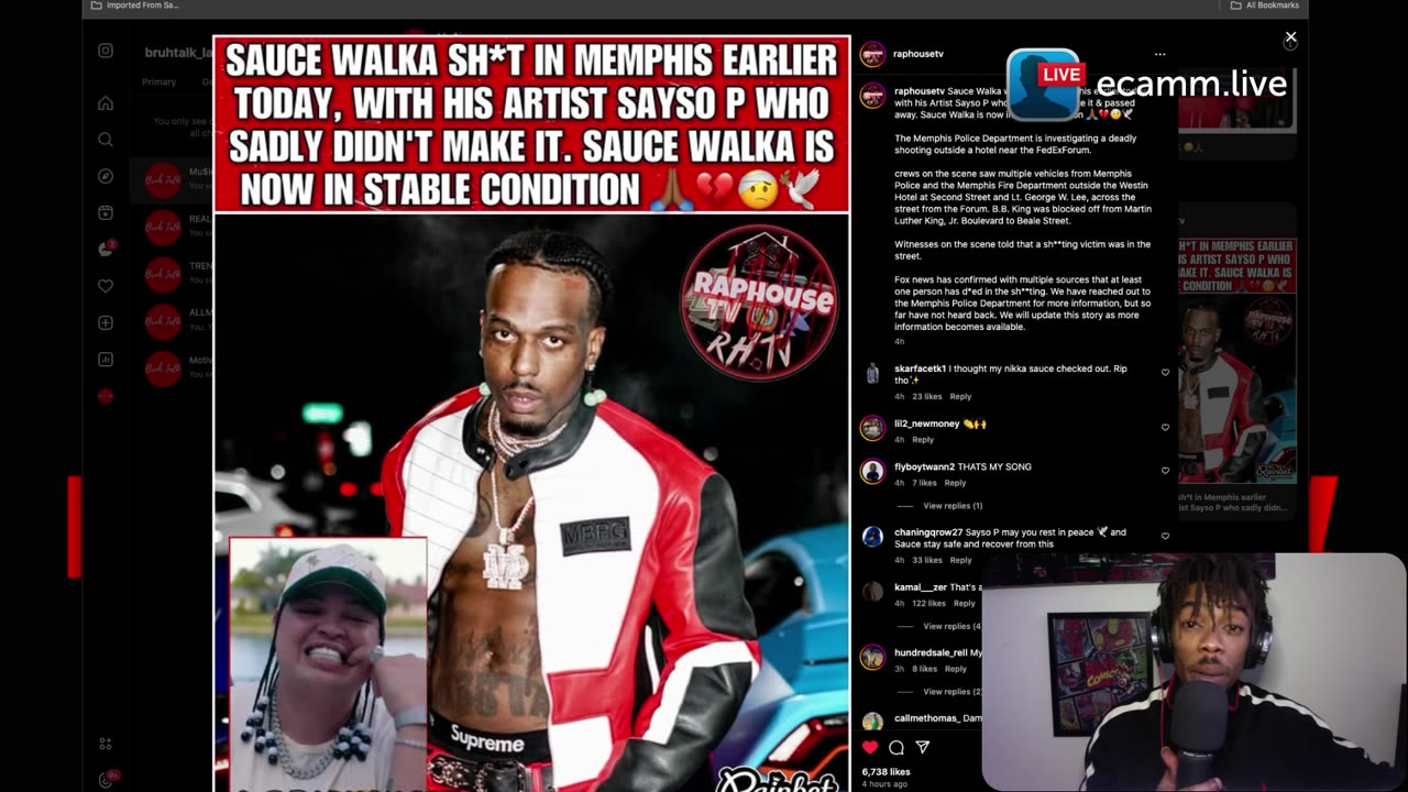 Sauce Walka & Sayso P shot in Memphis