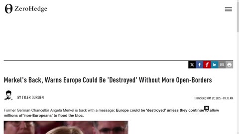 Angela Merkel Fearmongers Europe Needs Open Borders vs European Nationalism
