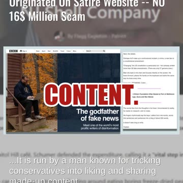 Fact Check: Chuck Schumer NASA Shell Company Hoax Story Originated On Satire Website