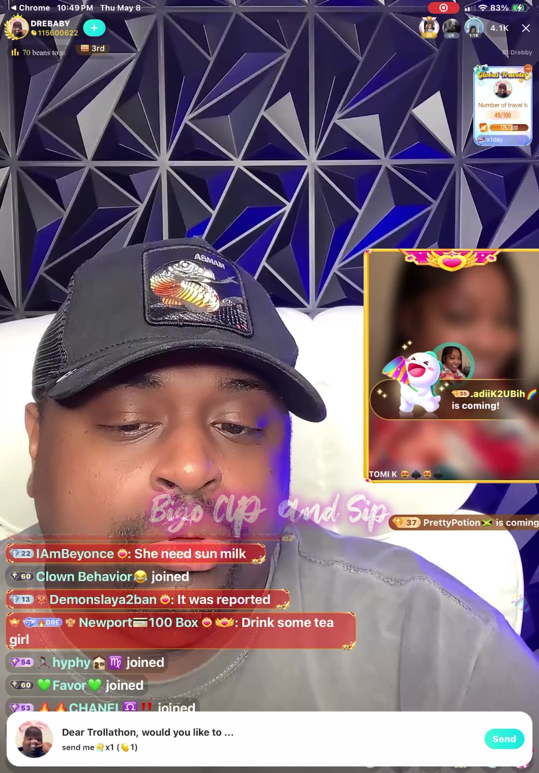 MadamLo attempts to give DreBaby update but things get interrupted by TomiKay 5/8/25 #bigoclipandsip