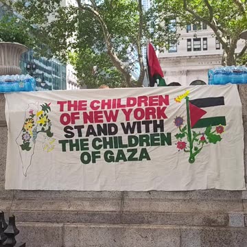 "The children of New York stand with the children of Gaza"