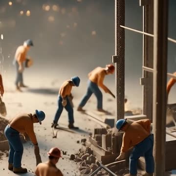 Miniature people AI-generated video Viral Video #short 02