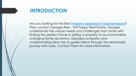 Best Property appraisal in Teschemakers