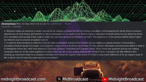 Simulated Universe | 4chan /x/ Conspiracy Greentext Stories Thread